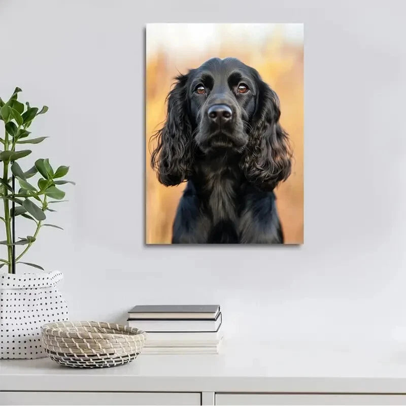 Beautiful English Cocker Spaniel Painting 40x60cm Metal Print Ready to Hang