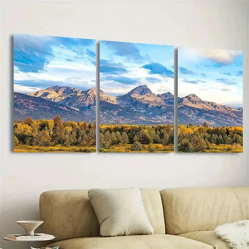 3pcs Polyester Fiber Wrapped Wall Art Set Canvas Unframed - High Quality Print 100% Australian Made Wall Canvas