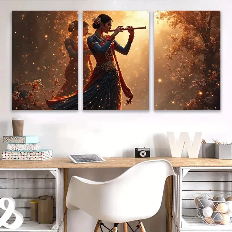 3pcs Women at Play Painting Wall Art Set Canvas Framed 50x70cm - High Quality Print 100% Australian Made Wall Canvas Ready to Hang