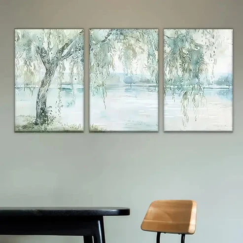 3pcs Tree in the water Wall Art Set Canvas Unframed - High Quality Print 100% Australian Made Wall Canvas