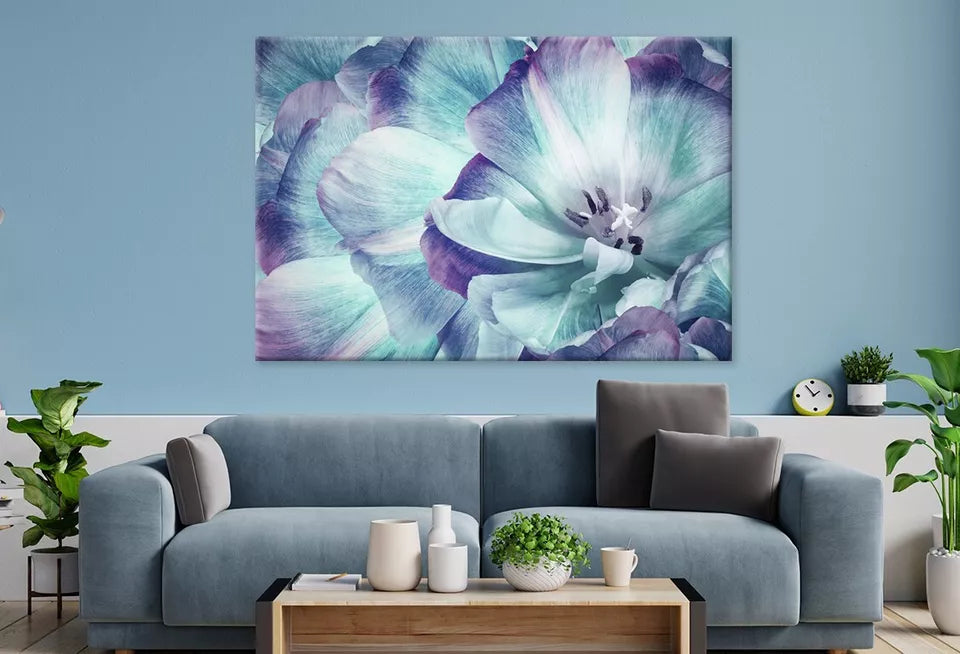 Elegant Tulip Flower And Close up  Wall Art Decor 100% Australian Made