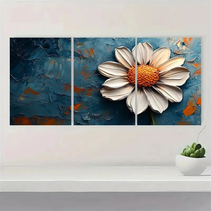 s  Flower Painting Abstract Floral  FP    Framed Wall Art Set Canvas Framed 50x70cm - High Quality Print 100% Australian Made Wall Canvas Ready to Hang