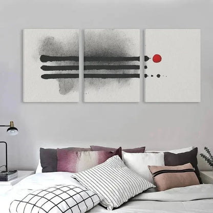 3pcs The Journey Of The White & Black Lines   Wall Art Set Canvas Framed 60x90cm - High Quality Print 100% Australian Made Wall Canvas Ready to Hang