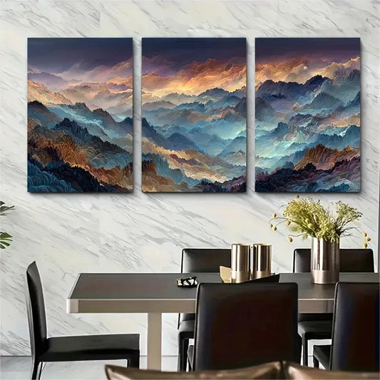 3pcs Colors Of The Dusk Nature Perfect  Wall Art Set Canvas Framed 60x90cm - High Quality Print 100% Australian Made Wall Canvas Ready to Hang