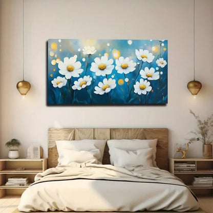 Light Dot Flower Series Wall Art canvas office home room framed 120x60cm