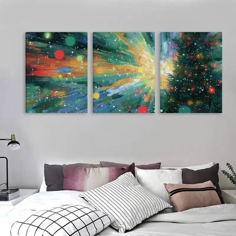 3pcs Colorful Balls Flying in the Air Wall Art Set Canvas Framed 40x60cm - High Quality Print 100% Australian Made Wall Canvas Ready to Hang