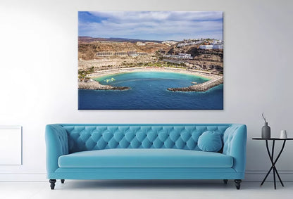 Elegant Amadores Beach In Spain  Wall Art Decor 100% Australian Made