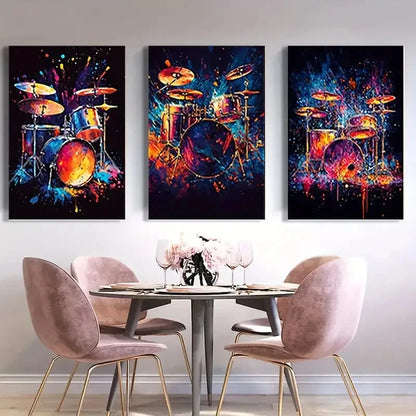 3pcs Floral Bouquet Red Flowers RF Wall Art Set Canvas Framed 50x70cm - High Quality Print 100% Australian Made Wall Canvas Ready to Hang