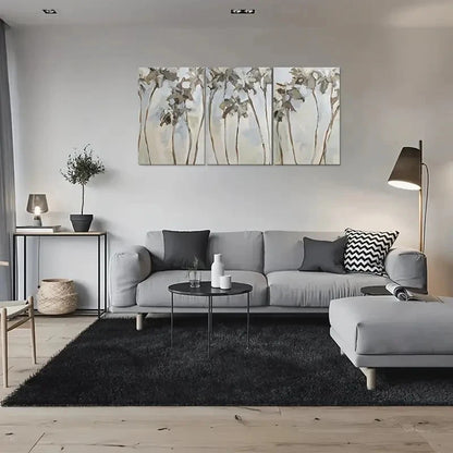 3pcs Abstract Tree Painting Botanical Metal Print Ready to Hang Art