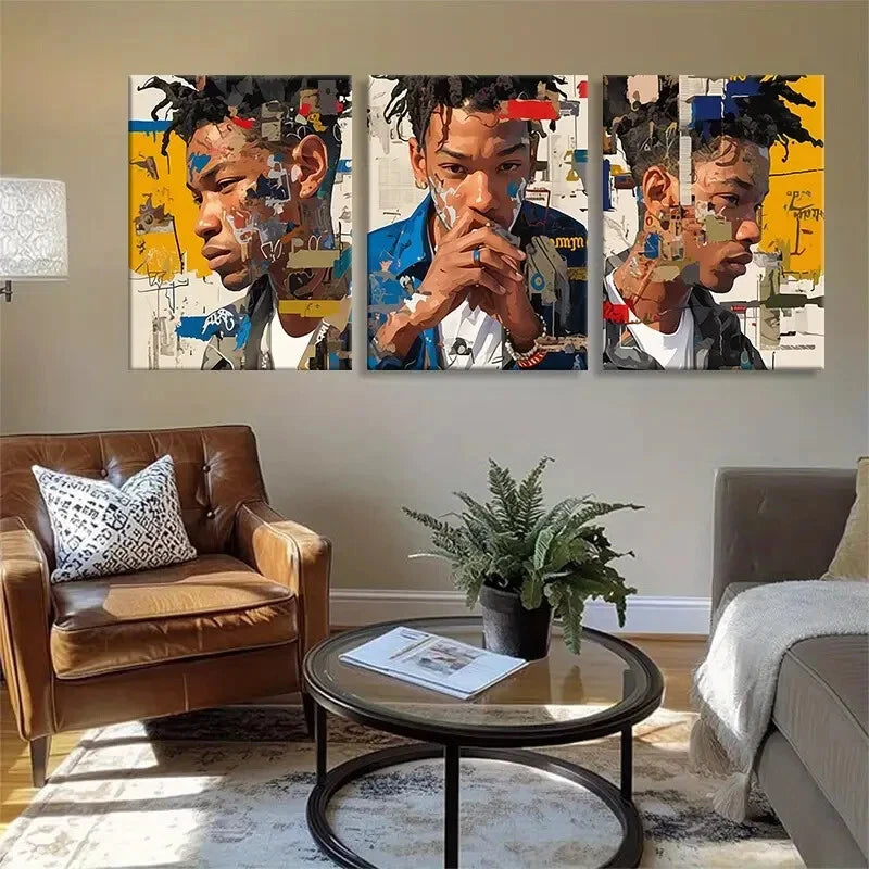 3pcs Abstract Urban Street Style Perfect Wall Art Set Canvas Framed 40x60cm - High Quality Print 100% Australian Made Wall Canvas Ready to Hang