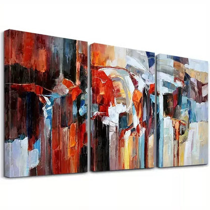 3pcs Colourful Painting Simple Fashion Graffiti Wall Art Set Canvas Framed 50x70cm - High Quality Print 100% Australian Made Wall Canvas Ready to Hang - Bella Home Decor