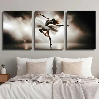 3pcs Ballet Dancing Girl Wall Art Set Canvas Unframed - High Quality Print 100% Australian Made Wall Canvas
