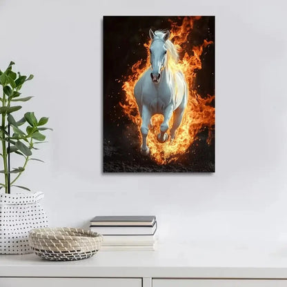 Beautiful Horse Contemporary Painting 40x60cm Metal Print Ready to Hang