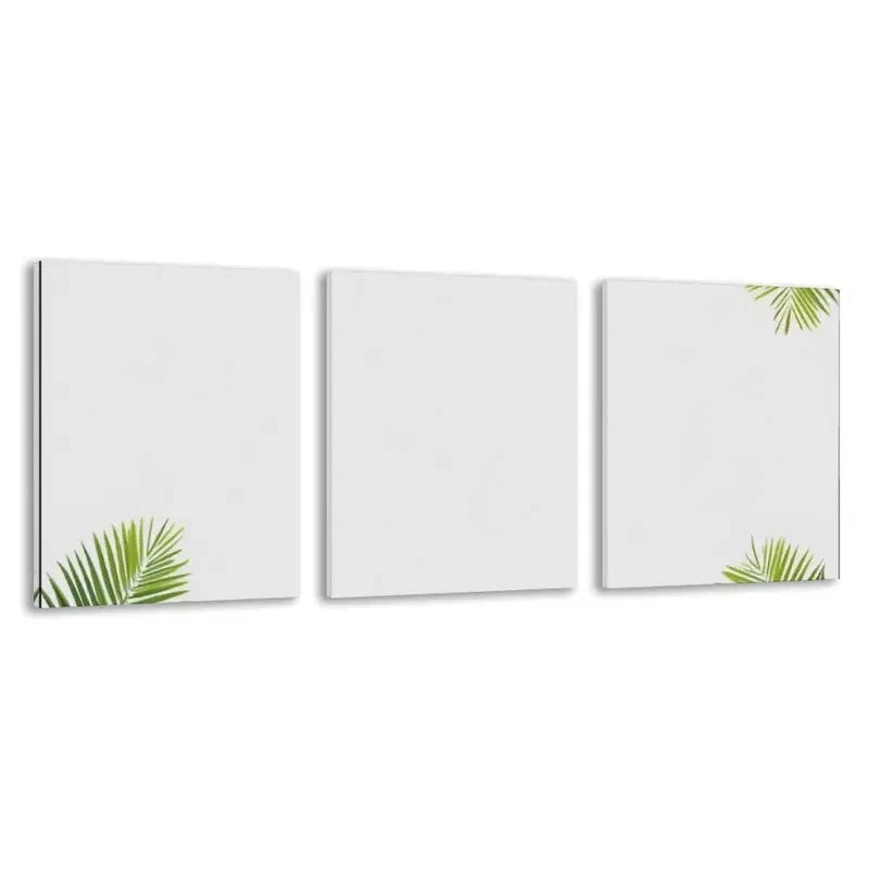3pcs Neutral Palm Leaf Artistic Decor  Wall Art Set Canvas Framed 60x90cm - High Quality Print 100% Australian Made Wall Canvas Ready to Hang