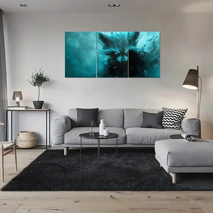 3pcs Fantasy Animal Modern Abstract Design Metal Print Ready to Hang Art