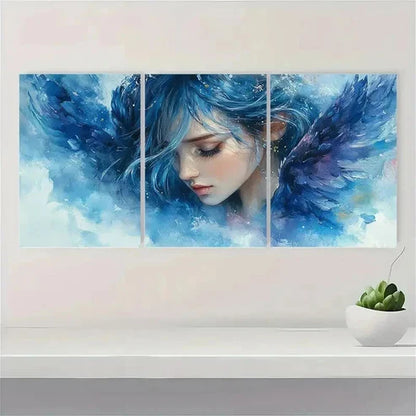 3pcs Girl Watercolor Painting Religious Art RI Wall Art Set Canvas Unframed - High Quality Print 100% Australian Made Wall Canvas