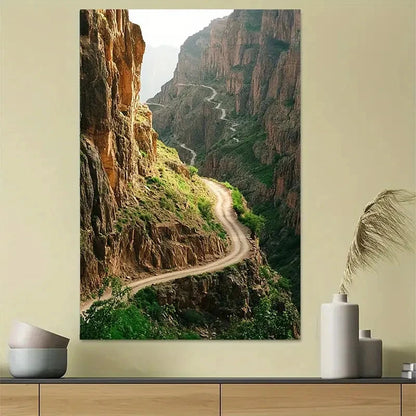 Mountain Road Nature Landscape Scenic Poster 40x60cm Metal Print Ready to Hang