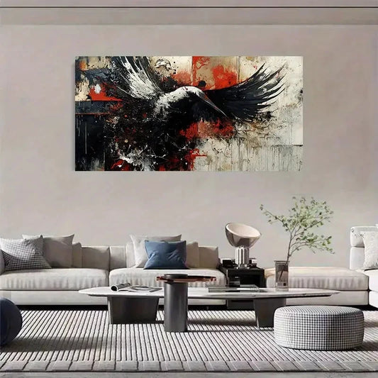 Abstract Bird Modern Minimalist Wall Art Canvas Office Home Room Framed 120x60cm
