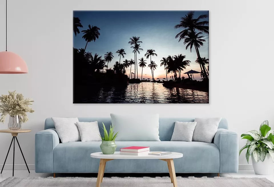 Twilight At A Tropical Beach  Wall Art Decor 100% Australian Made