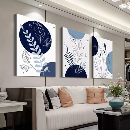 3pcs Abstract Geometric Modern Minimalist Wall Art Set Canvas Framed 50x70cm -  High Quality Print 100% Australian Made Wall Canvas Ready to Hang