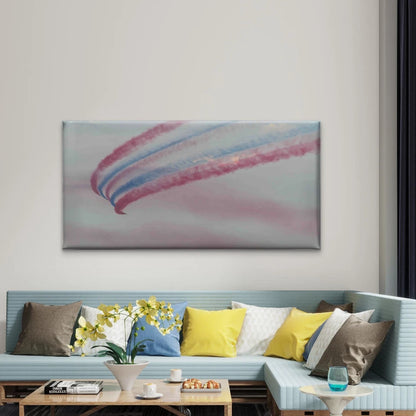 Close Up Of Airplane In Air Wall Art Canvas Office Home Room Framed 120x60cm