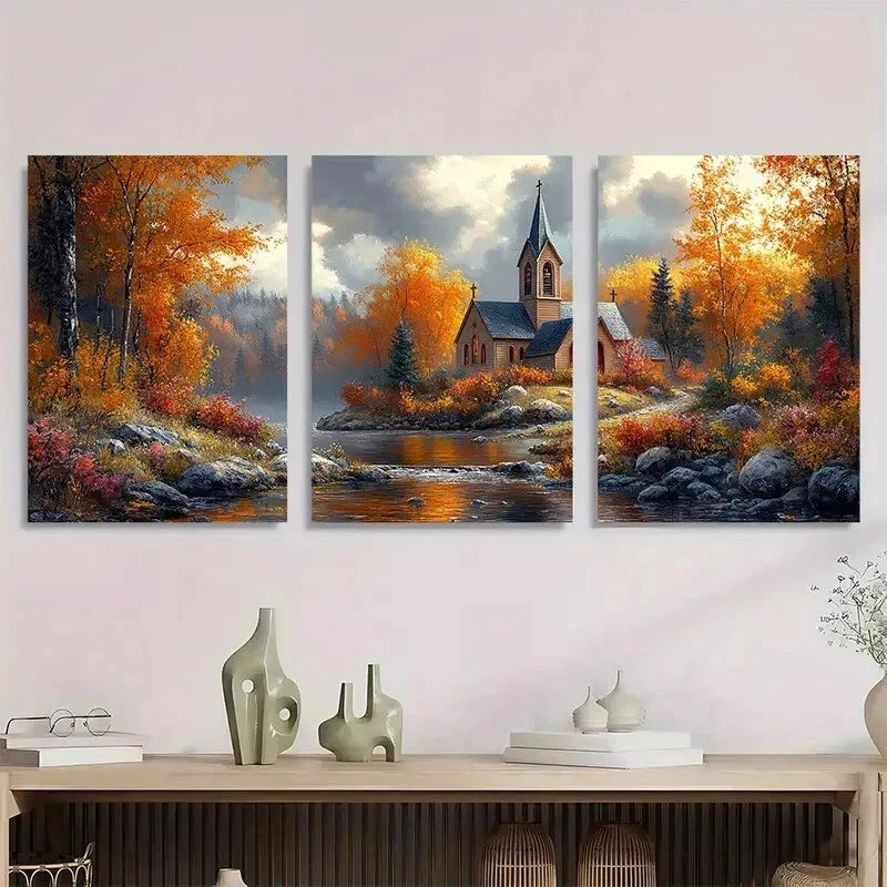 3pcs Funny Yorkshire Terrier Cooking Metal Print Ready to Hang Art