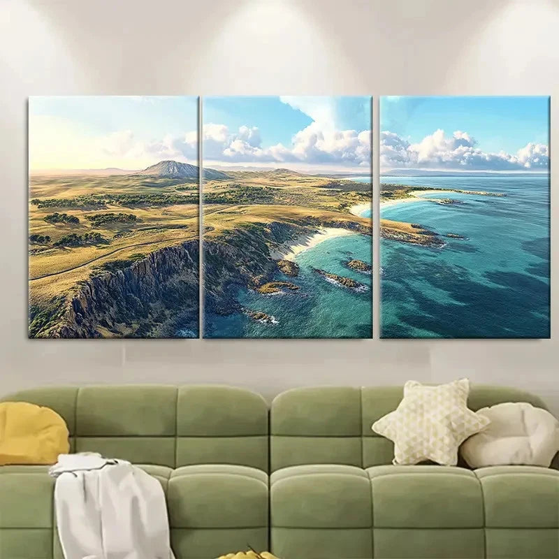 3pcs Beautiful Scene Of Phillip Island Australia Wall Art Set Canvas Framed 40x60cm - High Quality Print 100% Australian Made Wall Canvas Ready to Hang