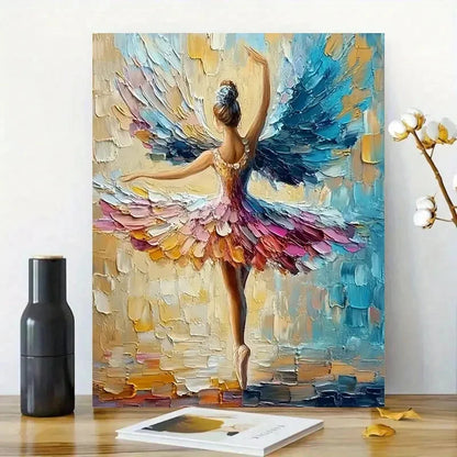 Beautiful Ballerina In an Exquisite Dress with Wings 40x60cm Metal Print Ready to Hang