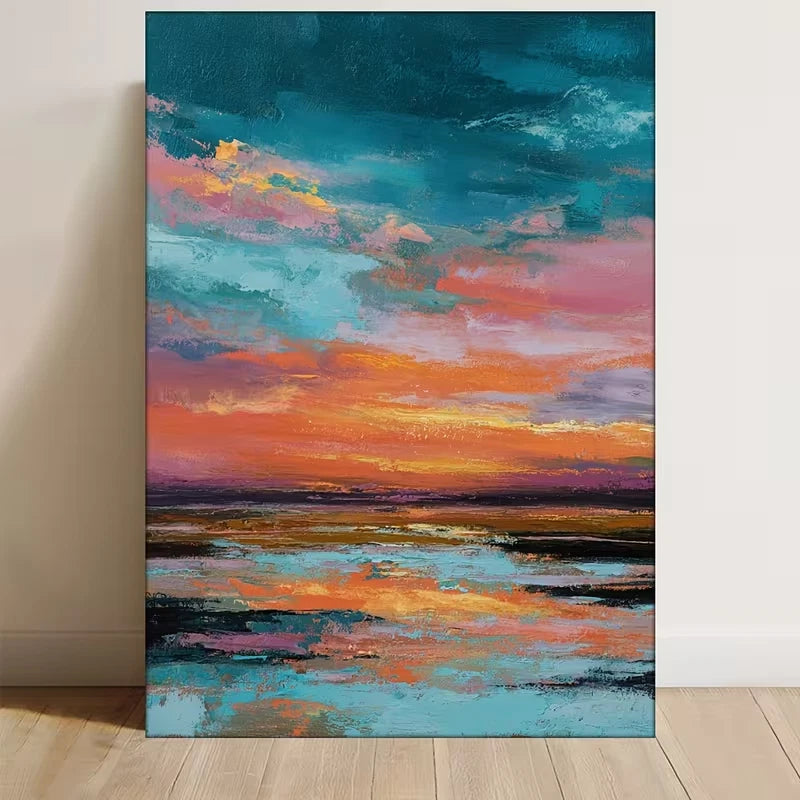Serene Abstract Landscape Metal Print Ready to Hang