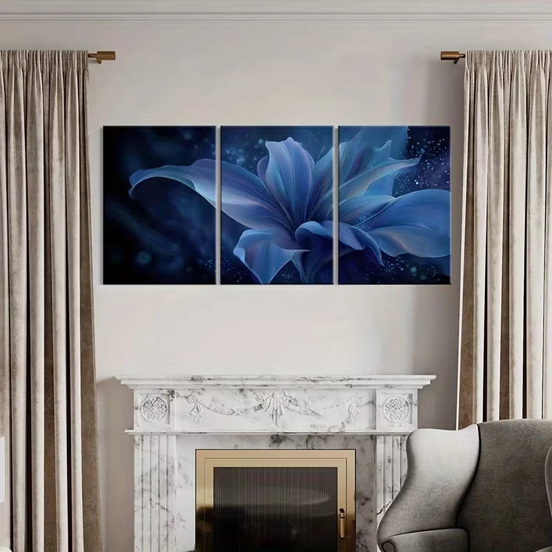 3pcs Abstract Floral Elegant Design  Wall Art Set Canvas Framed 60x90cm - High Quality Print 100% Australian Made Wall Canvas Ready to Hang