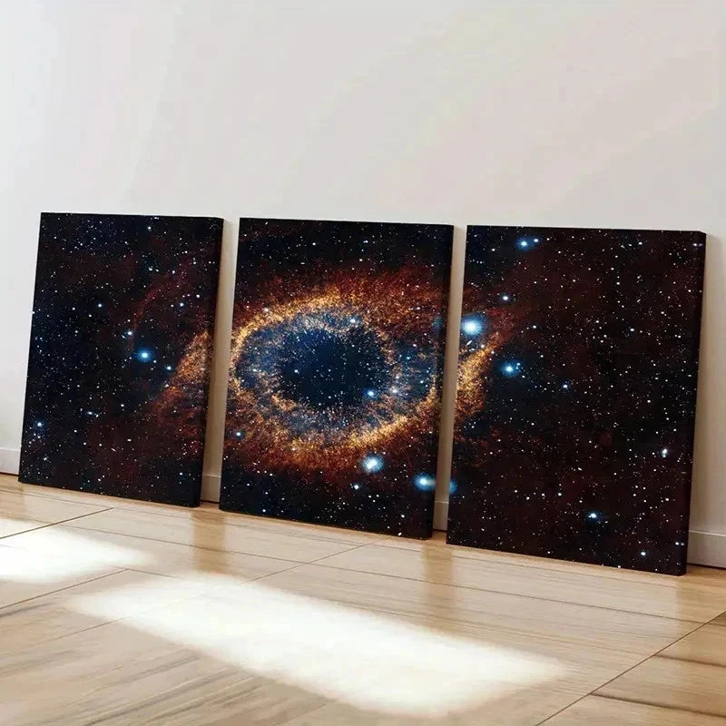 3pcs Outer Space Cosmic Universe Science Wall Art Set Canvas Framed 40x60cm - High Quality Print 100% Australian Made Wall Canvas Ready to Hang