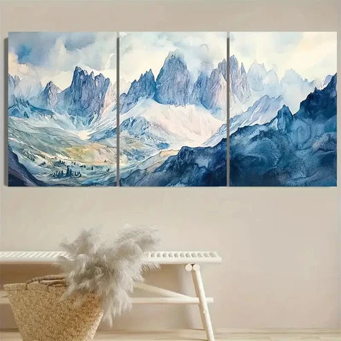 3pcs Dolomites Wall Art Set Canvas Unframed - High Quality Print 100% Australian Made Wall Canvas