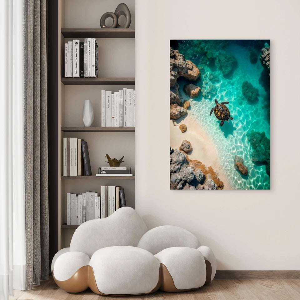 Sea Life With Aquatic Animal 40x60cm Metal Print Ready to Hang