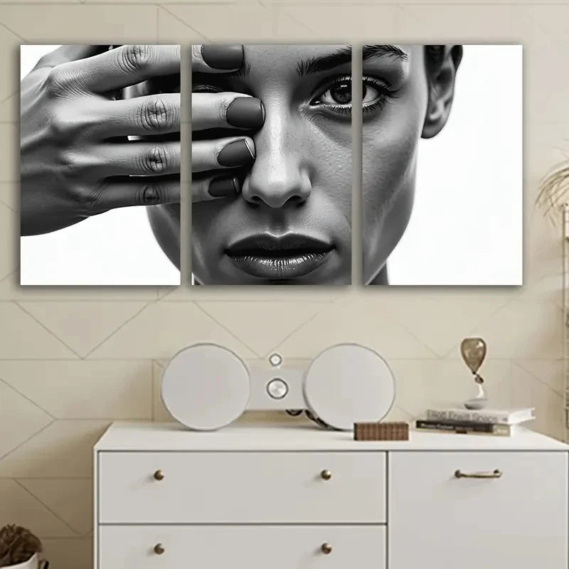 3pcs Black And White Photograph Wall Art Set Canvas Framed 60x90cm - High Quality Print 100% Australian Made Wall Canvas Ready to Hang