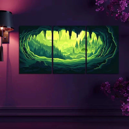 3pcs Dark Fantasy Game Theme Metal Print Ready to Hang Art