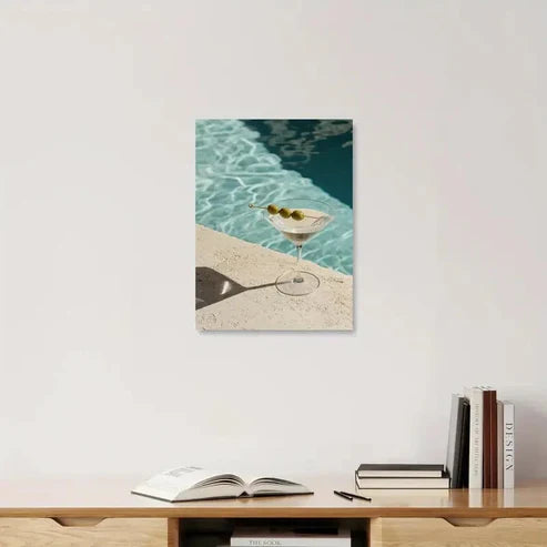 Beautiful Tropical Roostertail Martini Painting 60x90cm Metal Print Ready to Hang