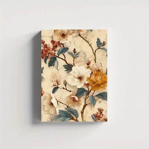 Beautiful Elegant White Peach & Pink Painting 60x90cm Metal Print Ready to Hang