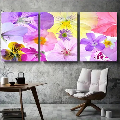 3pcs Flower Botanical Fantasy Watercolor Wall Art Set Canvas Framed 40x60cm - High Quality Print 100% Australian Made Wall Canvas Ready to Hang