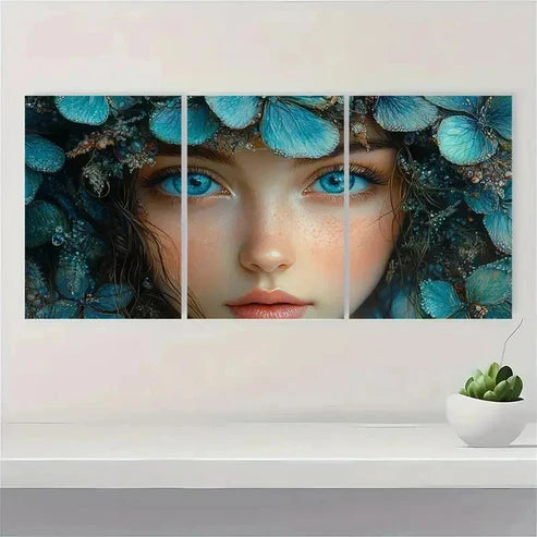 3pcs The Clairvoyant Fine Art Girl E Wall Art Set Canvas Unframed - High Quality Print 100% Australian Made Wall Canvas