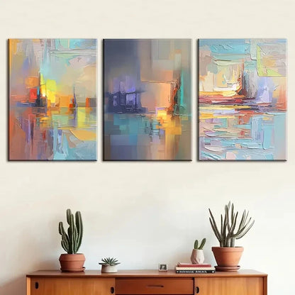 3pcs Modern Fashion Abstract Decoration Wall Art Set Canvas Framed 40x60cm - High Quality Print 100% Australian Made Wall Canvas Ready to Hang