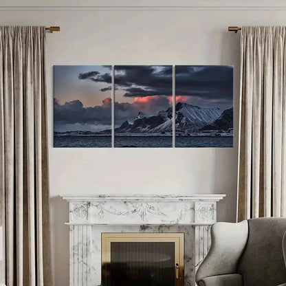 3pcs Volcano Mountain Natural landscape Wall Art Set Canvas Framed 40x60cm - High Quality Print 100% Australian Made Wall Canvas Ready to Hang