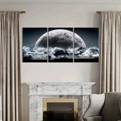 3pcs Fantasy Landscape Night Sky Modern Wall Art Set Canvas Framed 40x60cm - High Quality Print 100% Australian Made Wall Canvas Ready to Hang
