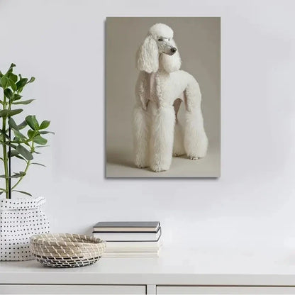 Beautiful Modern Poodle Painting 40x60cm Metal Print Ready to Hang