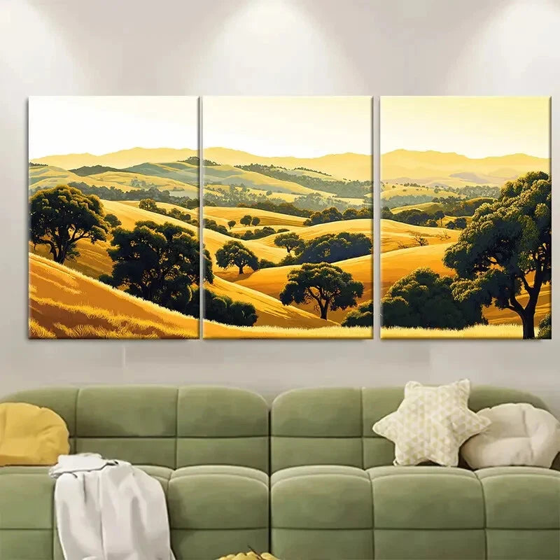 3pcs California Paso Robles Scenic Vintage Metal Print Ready to Hang Art