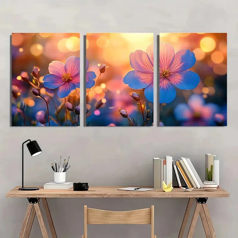 3pcs Modern Minimalist Botanical Photography Metal Print Ready to Hang Art