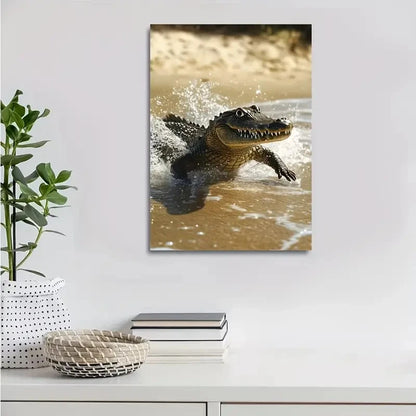 Cartoon Style Scene with Cinematic Lighting Painting  40x60cm Metal Print Ready to Hang