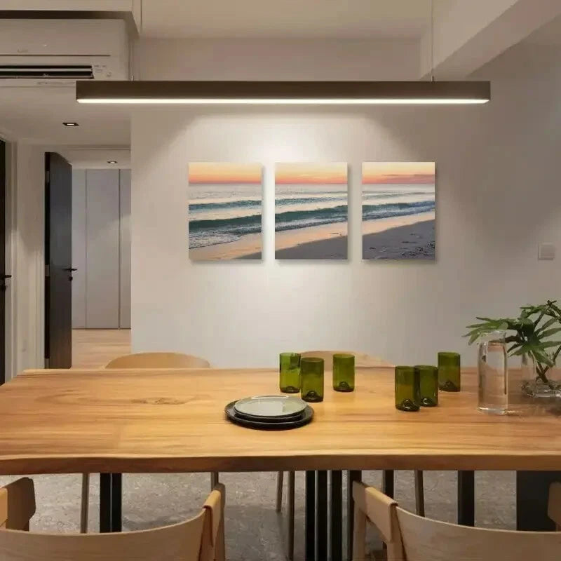 3pcs Serene Seascape Nature Scenery Metal Print Ready to Hang Art