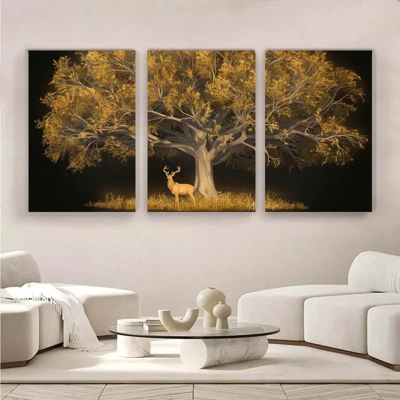 3pcs Majestic Stage Finesse & Beautiful Metal Print Ready to Hang Art