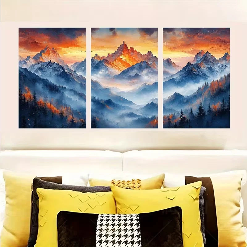 3pcs Rocky Mountain National Park Majestic Elk  Wall Art Set Canvas Framed 60x90cm - High Quality Print 100% Australian Made Wall Canvas Ready to Hang