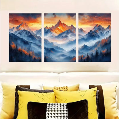 3pcs Rocky Mountain National Park Majestic Elk  Wall Art Set Canvas Framed 60x90cm - High Quality Print 100% Australian Made Wall Canvas Ready to Hang